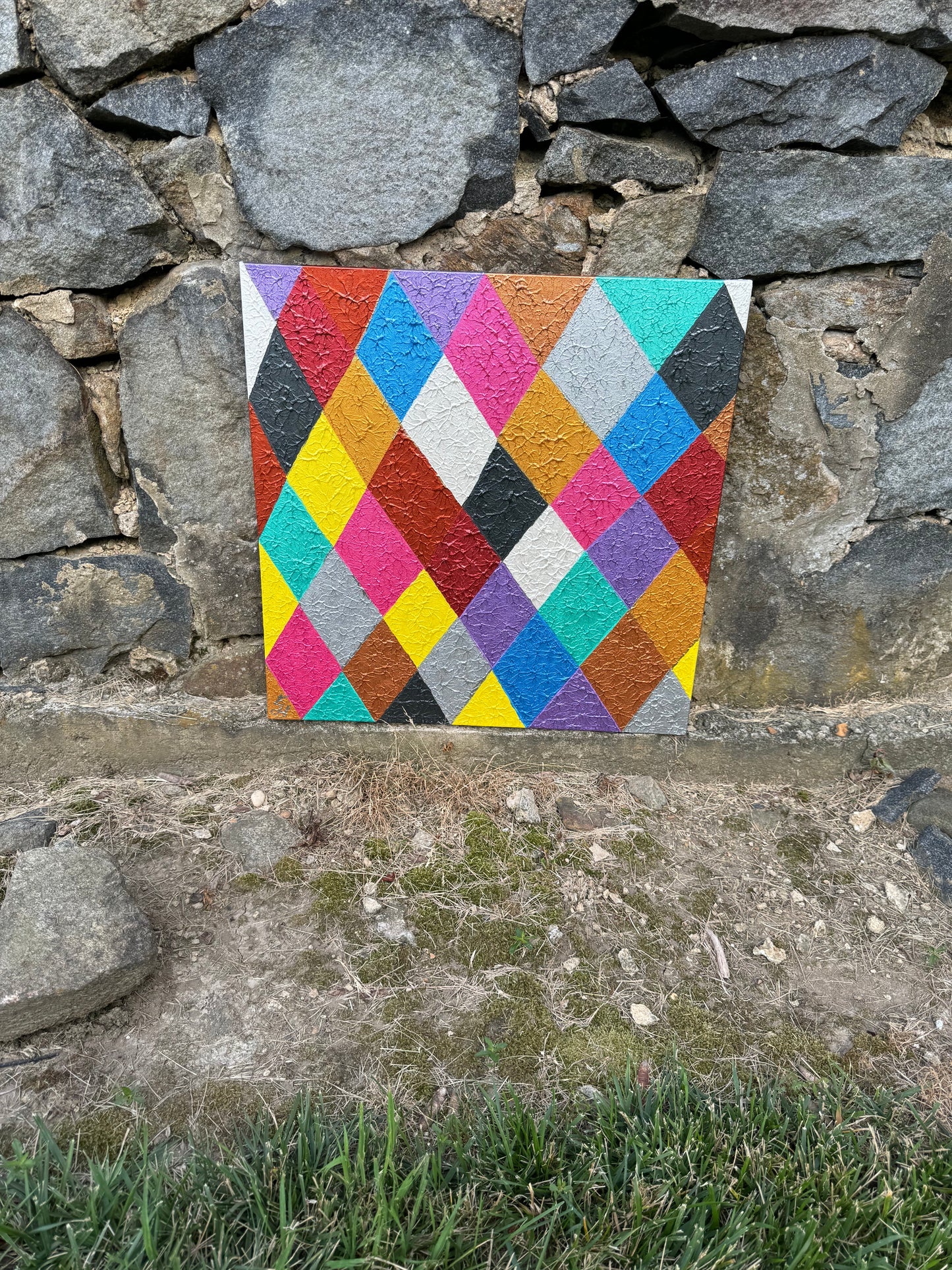24 x 24 Metallic Diamonds Painting #1
