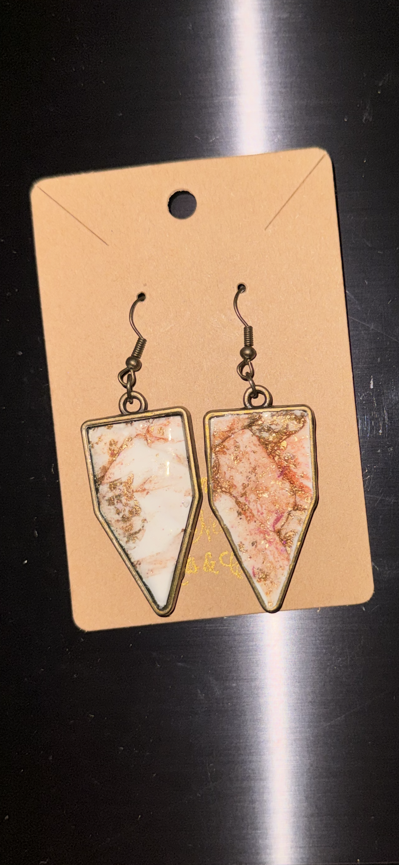 Marble Squaretrangle Earrings