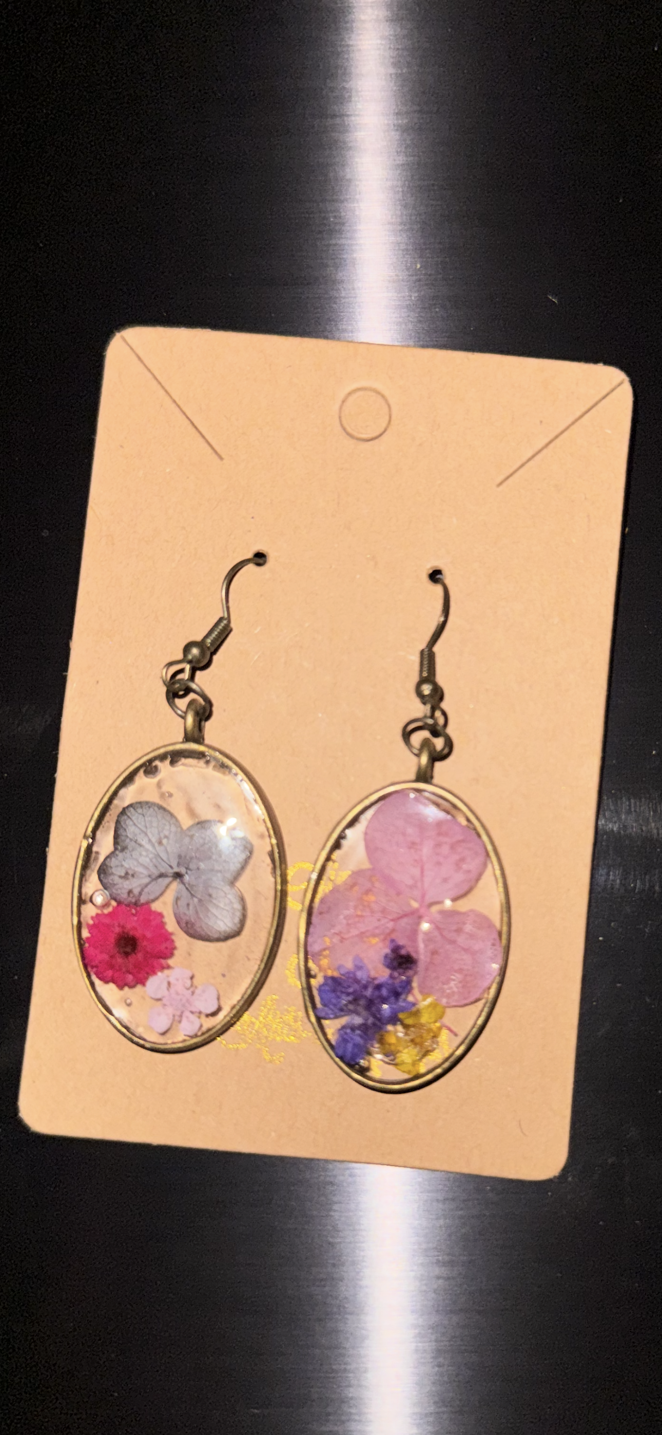 Resin Flowers Ovular (Multi mix of Pearlized Blue, Violet Purple, Pale Green, & Bright & Fuchsia Pinks)