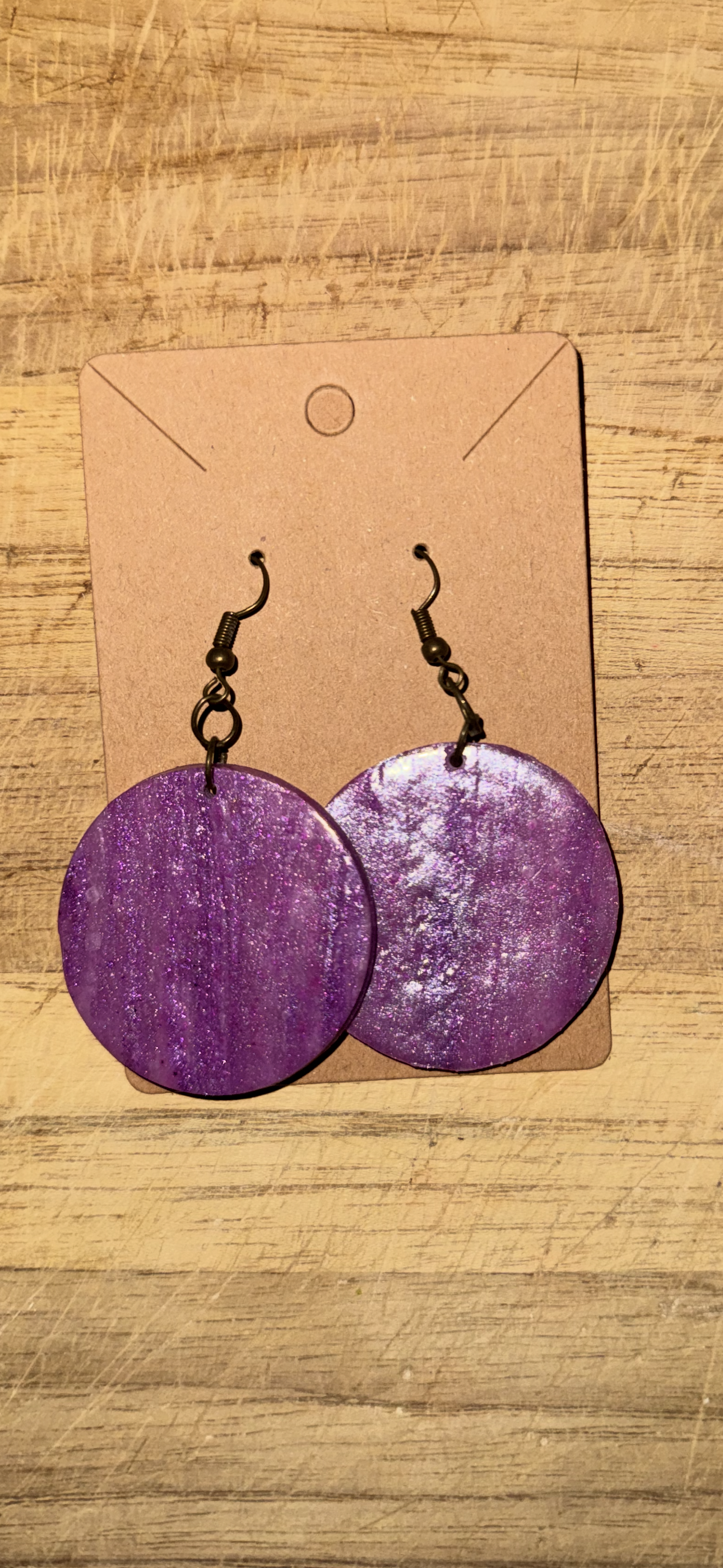 Lavender Haze Solid Circle Earring set