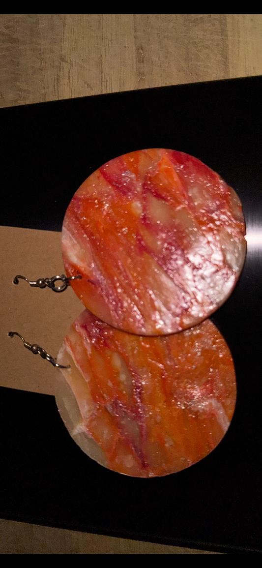 Sun-kissed Circle Earrings (Large Size)