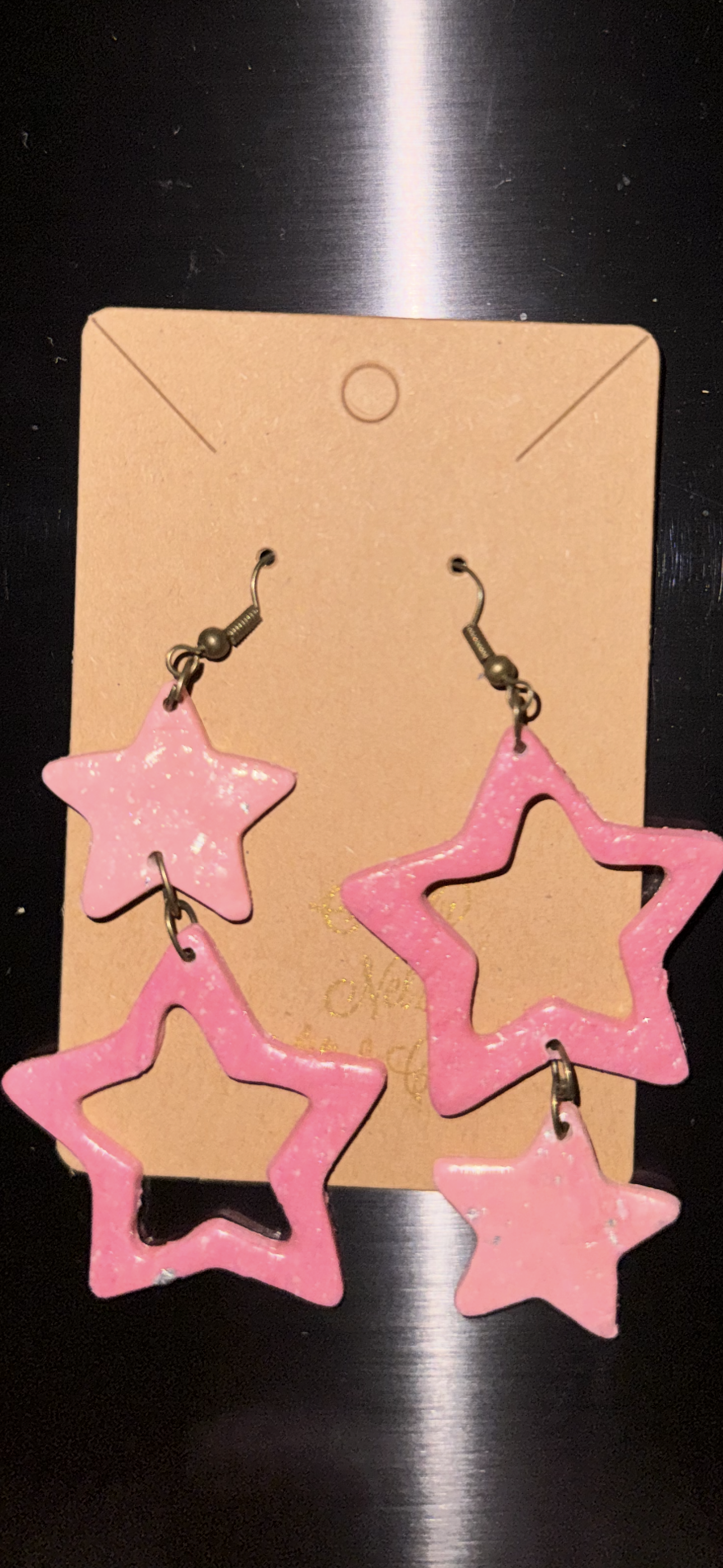 Rockstar Earrings (Medium Hollow Star / Small Solid Star Combo)