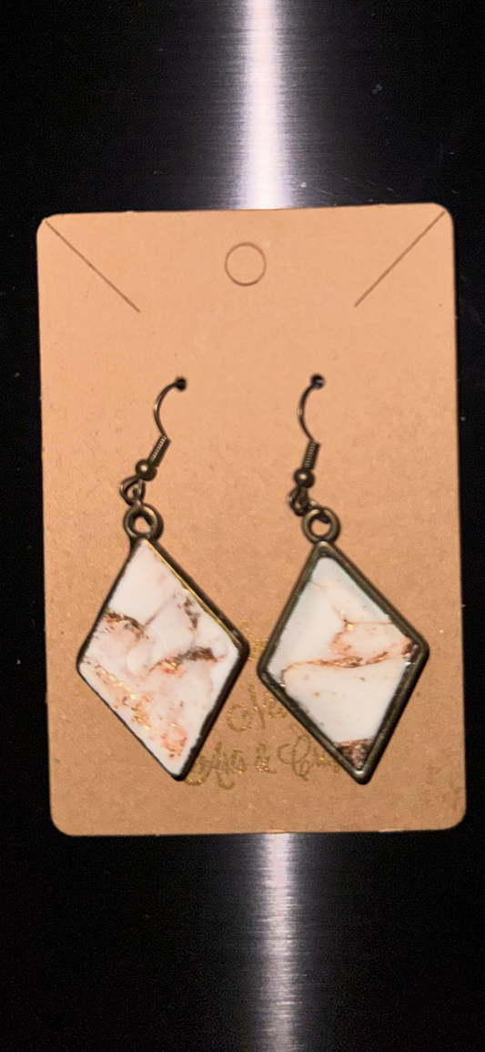 Marble Diamond Earrings