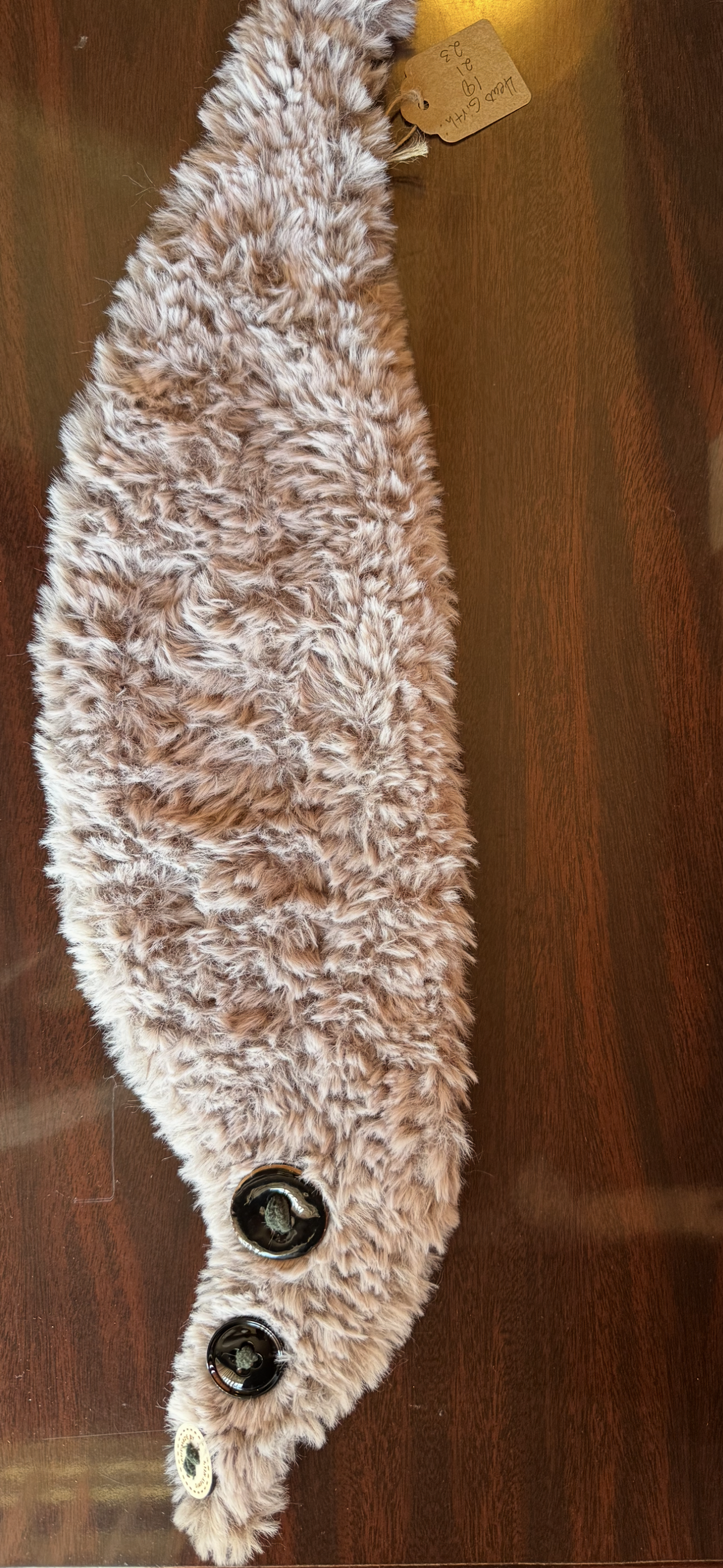 Faux (Chocolate Brown)Fur Head Wrap