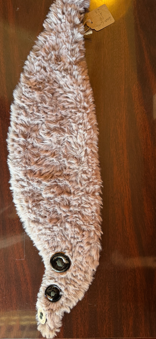 Faux (Chocolate Brown)Fur Head Wrap