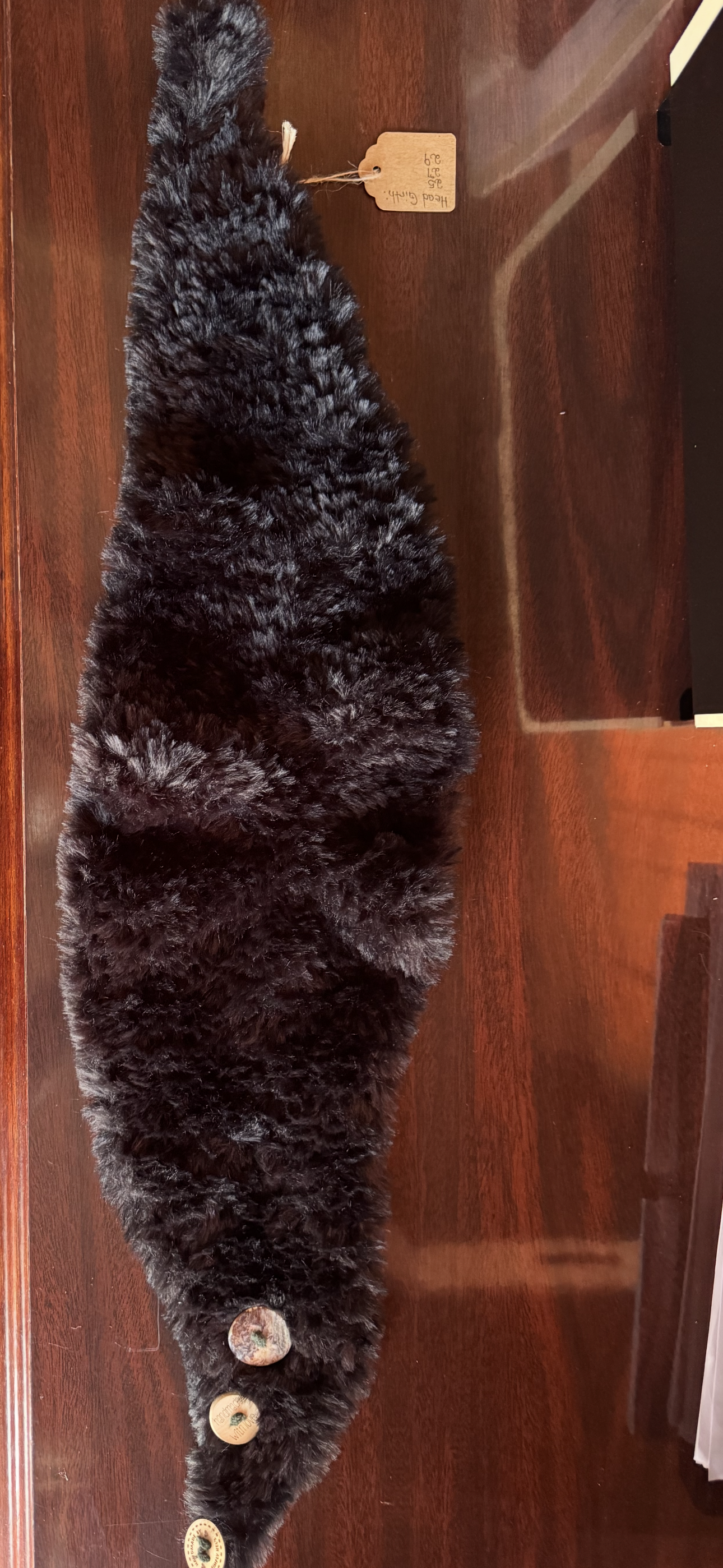 Faux (Black) Fur Head Wrap