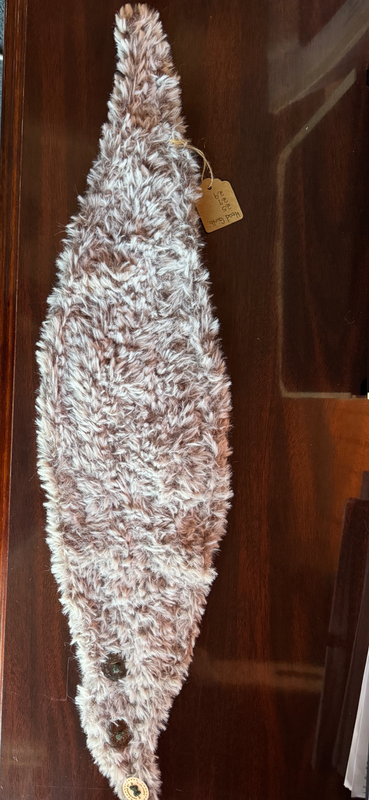 Faux (Chocolate Brown)Fur Head Wrap